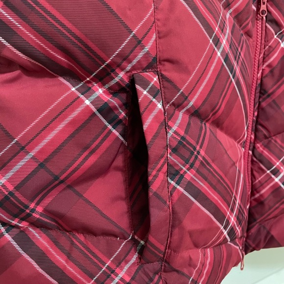 Talbots‎ Plaid Puffer Vest Down & Waterfowl Feather Fill Pockets Fuchsia 2X - Picture 3 of 7